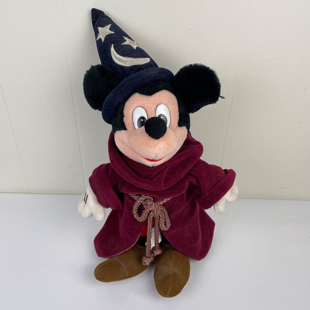 Vintage Disney Plush Sorcerer Mickey Mouse Fanntasia 17" Stuffed Animal